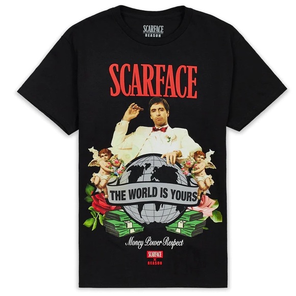 Reason Other - •The World Is Yours•Black Graphic Scarface & Reason Clothing T-Shirt Collab